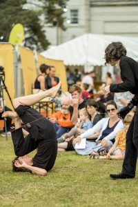 Jenn Kirby and Isabella Oberländer. Light Moves Festival presents Spiral at Carlow Arts Festival 2023, photo credit Marcin Lewandowski.