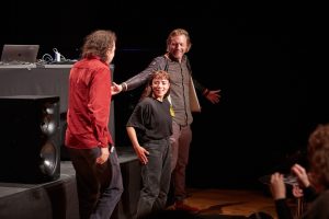 New Jackson, Tim Redfern and Salma Ataya. Image credit Maurice Gunning.