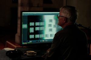 Real-time interactivity, sound & visuals with Andrew Quinn. Image credit Lucy Dawson.